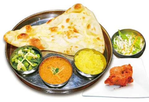 Two Curries Set with Chicken Tikka